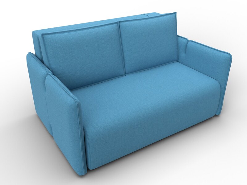 Диван прямой Лига-117, Рогожка, Амур 10 голубой