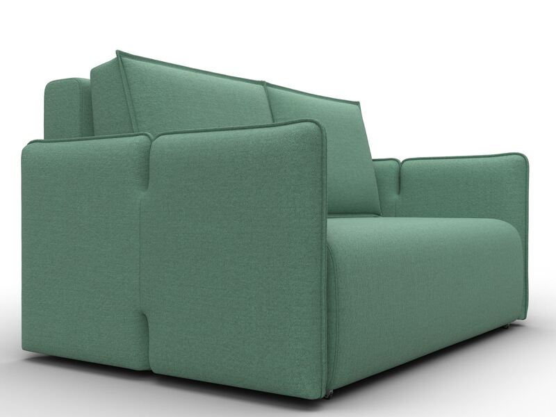 Диван прямой Лига-117, Рогожка, Амур 11 зеленый