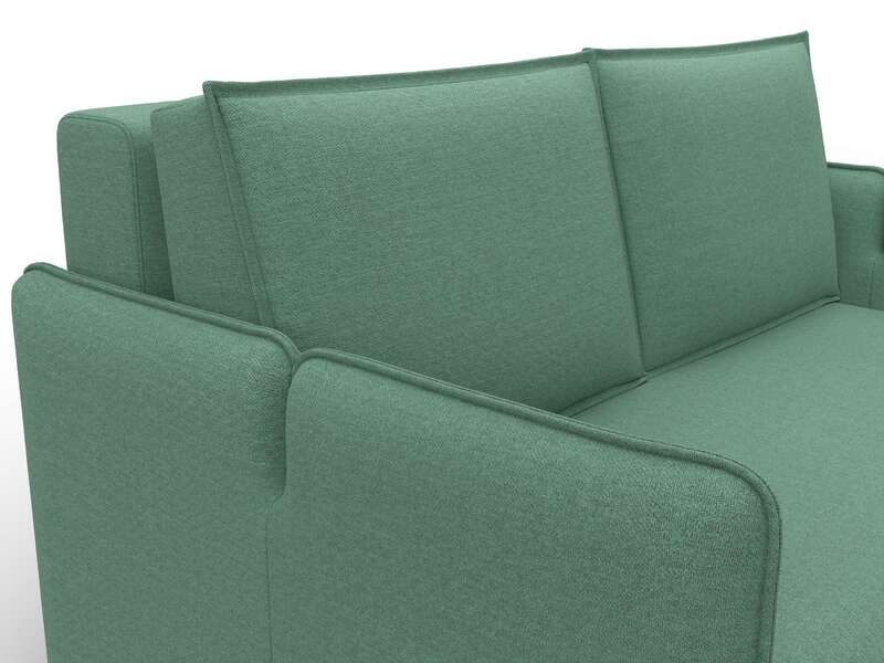 Диван прямой Лига-117, Рогожка, Амур 11 зеленый