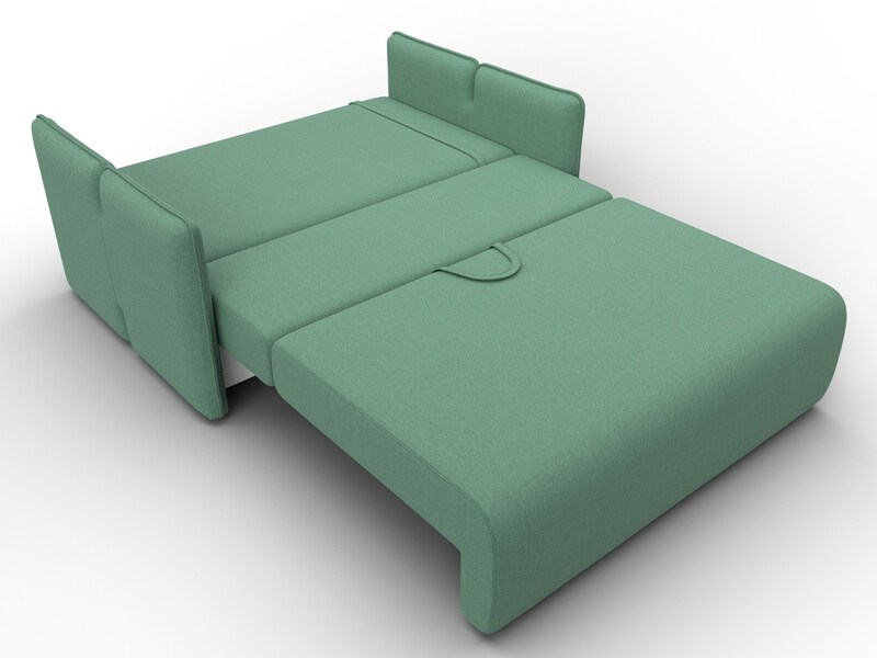 Диван прямой Лига-117, Рогожка, Амур 11 зеленый