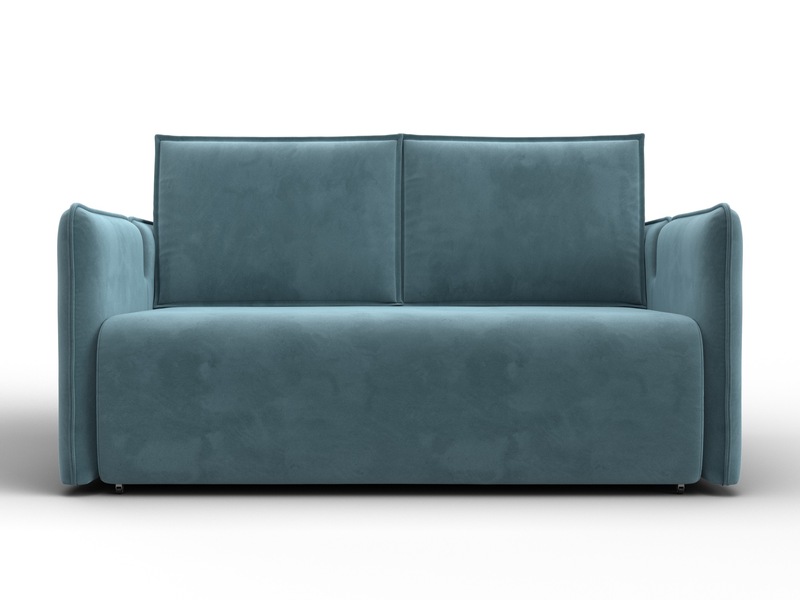 Диван прямой Лига-117, Велюр, SEVEN 113 бирюзовый