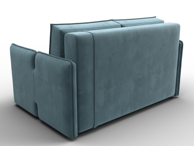 Диван прямой Лига-117, Велюр, SEVEN 113 бирюзовый