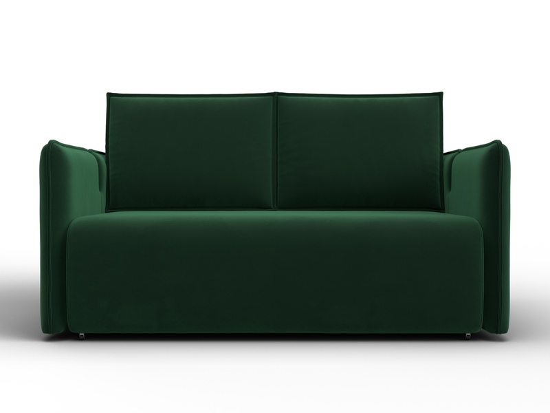 Диван прямой Лига-117, Велюр, SEVEN 626 зеленый