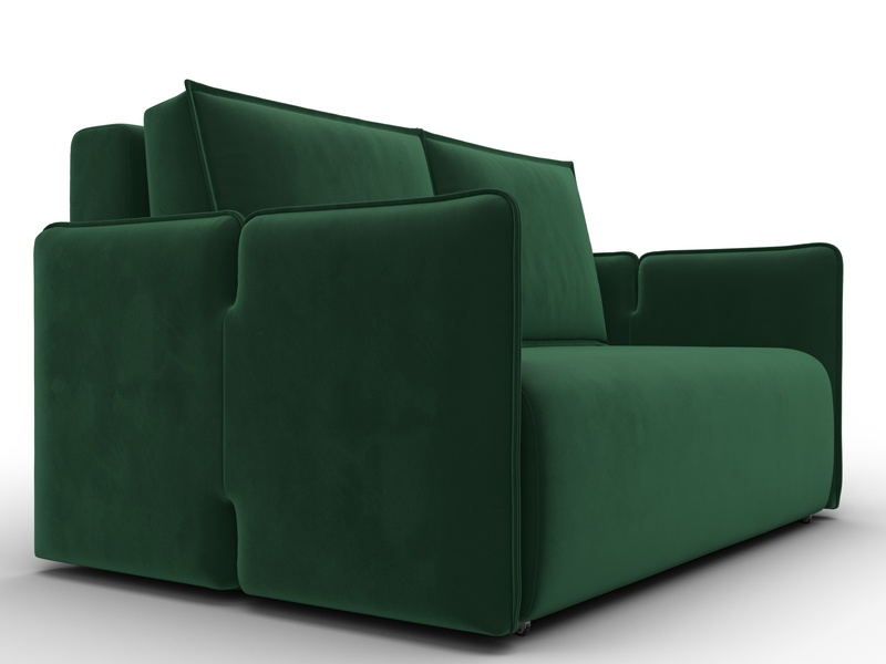 Диван прямой Лига-117, Велюр, SEVEN 626 зеленый