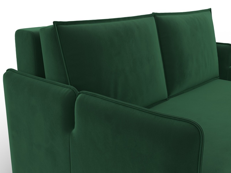 Диван прямой Лига-117, Велюр, SEVEN 626 зеленый