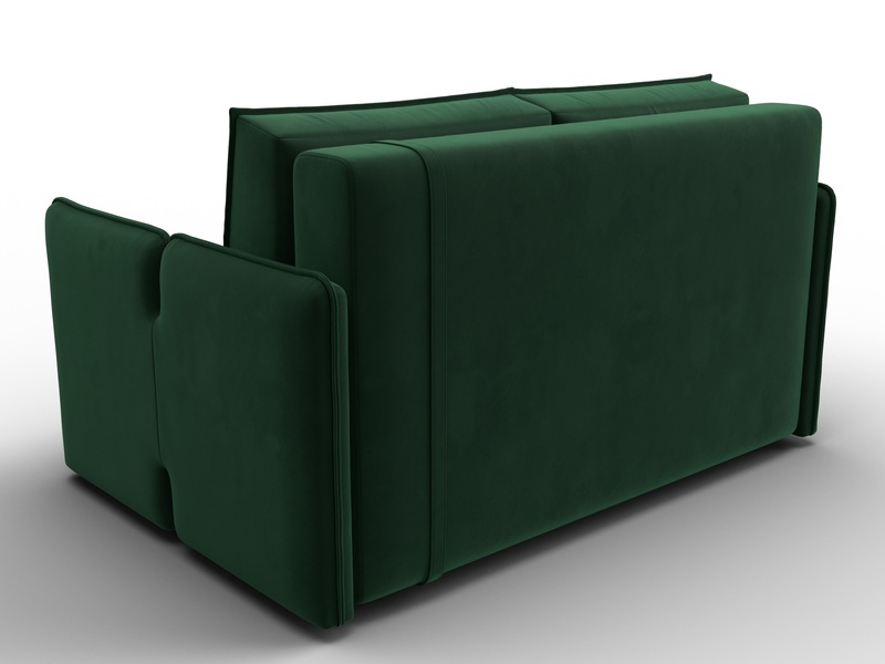 Диван прямой Лига-117, Велюр, SEVEN 626 зеленый