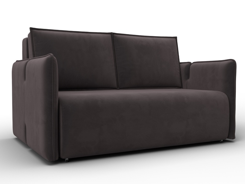 Диван прямой Лига-117, Велюр, SEVEN 727 коричневый