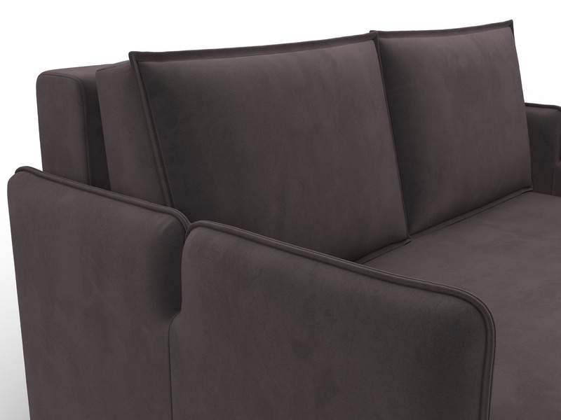 Диван прямой Лига-117, Велюр, SEVEN 727 коричневый
