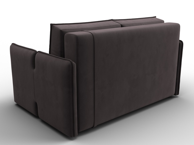 Диван прямой Лига-117, Велюр, SEVEN 727 коричневый