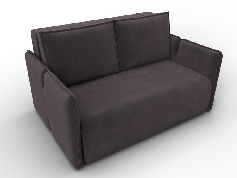 Диван прямой Лига-117, Велюр, SEVEN 727 коричневый