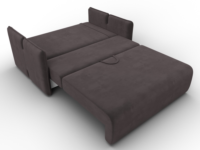 Диван прямой Лига-117, Велюр, SEVEN 727 коричневый