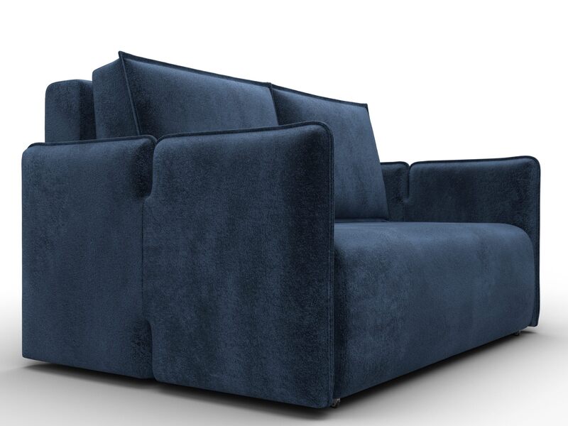 Диван прямой Лига-117, Велюр, TOWER 13 синий