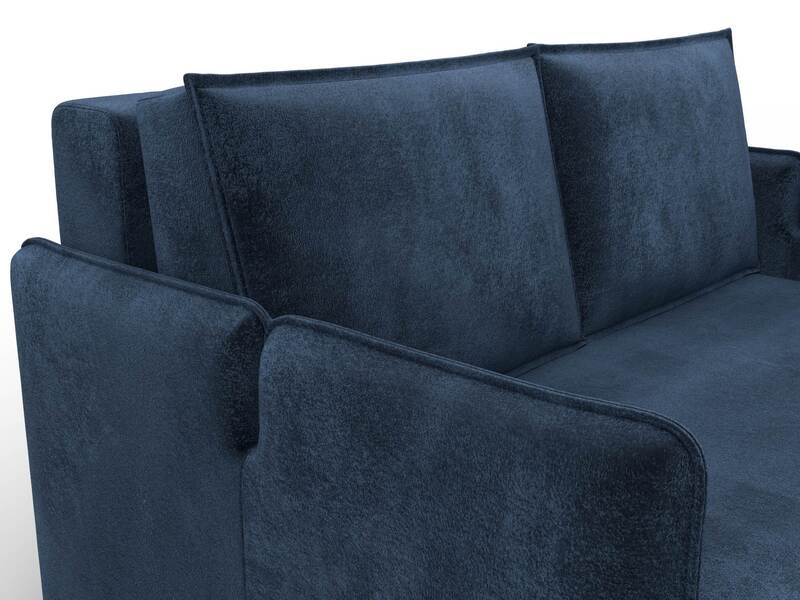 Диван прямой Лига-117, Велюр, TOWER 13 синий