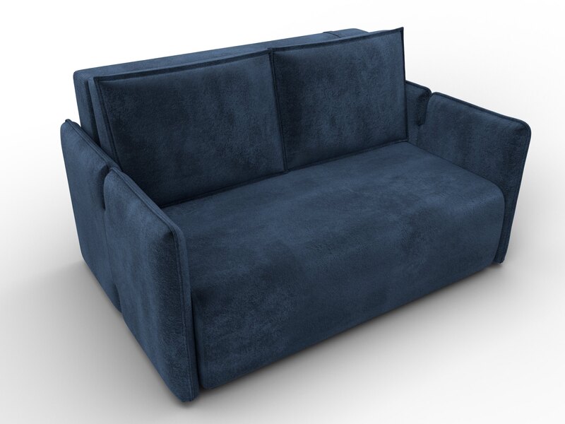 Диван прямой Лига-117, Велюр, TOWER 13 синий