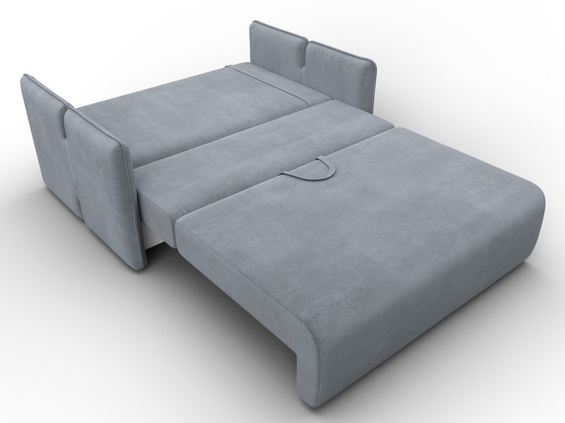 Диван прямой Лига-117, Велюр, TOWER 10 серый