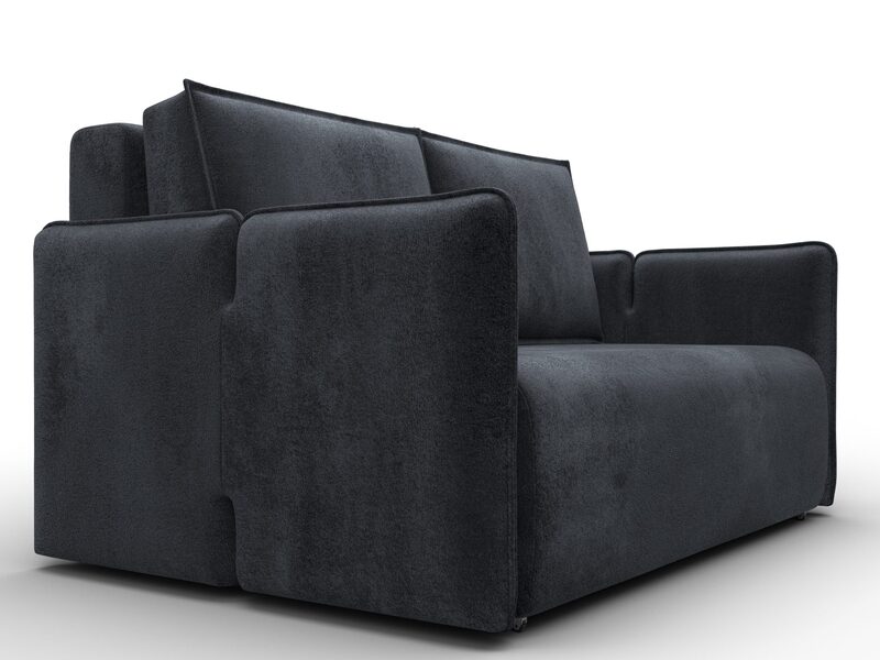 Диван прямой Лига-117, Велюр, TOWER 11 темно-серый