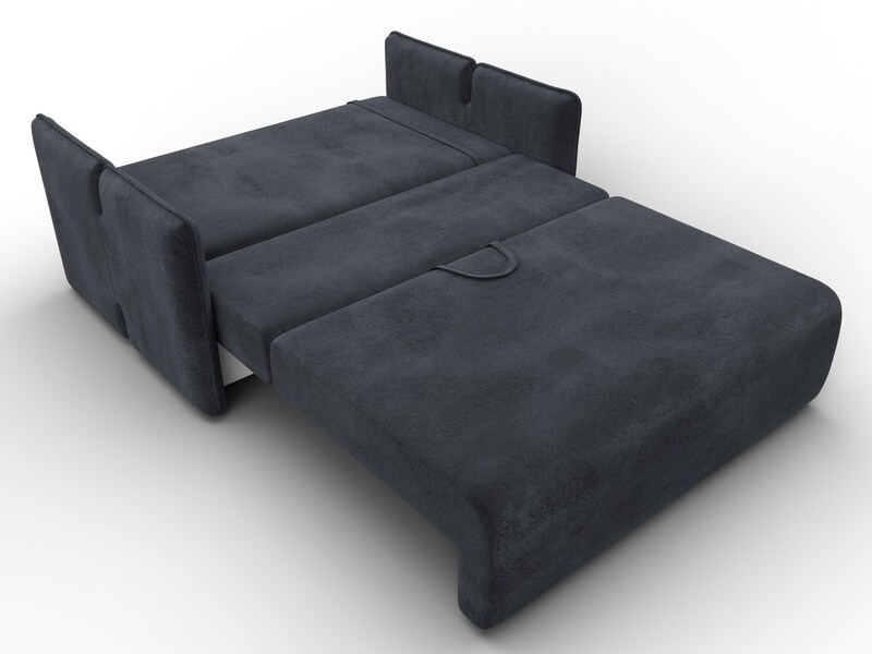 Диван прямой Лига-117, Велюр, TOWER 11 темно-серый