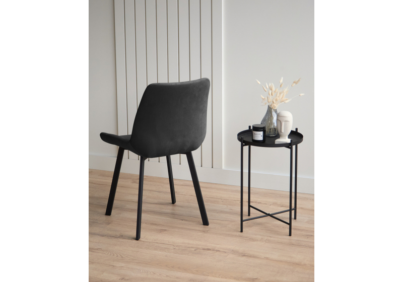 Стул на металлокаркасе, Челси 360 П темно-серый (zd 995) / черный np