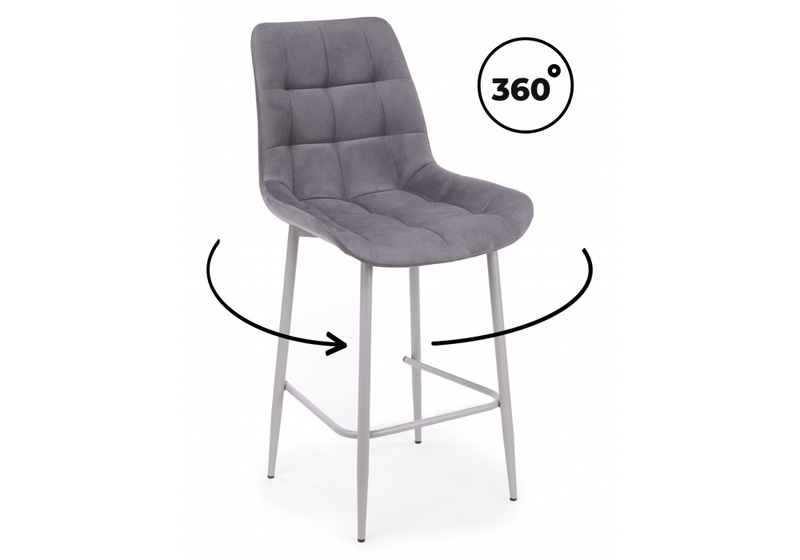 Барный стул, Челси 360 темно-серый (zd 995) / серый np