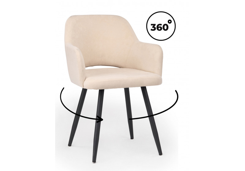 Стул на металлокаркасе, Эолин 360 бежевый (glory 03) / черный