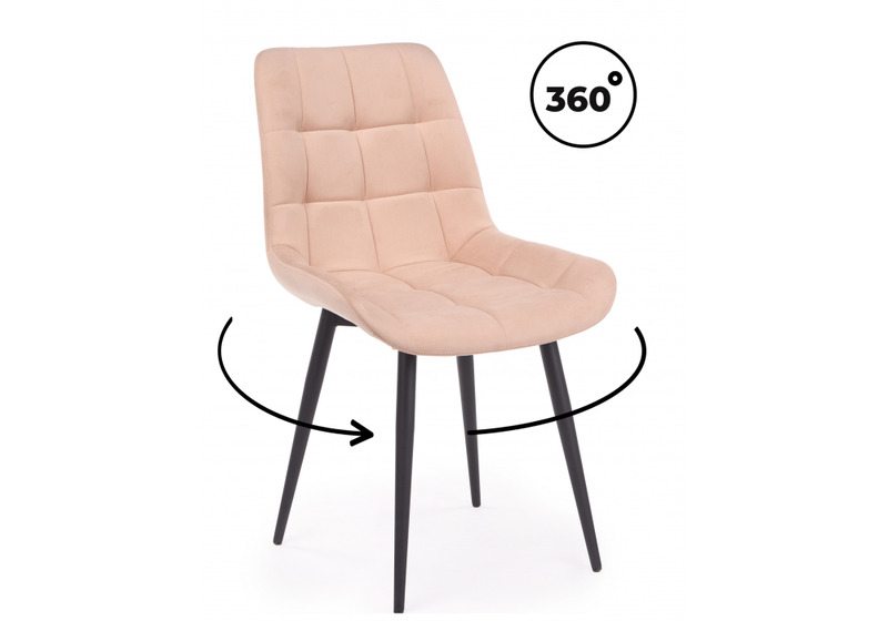 Стул на металлокаркасе, Челси 360 К бежевый (zd 210) / черный np