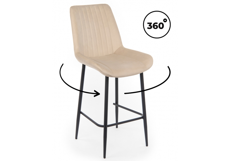 Барный стул, Седа 360 бежевый (zd 210) / черный np