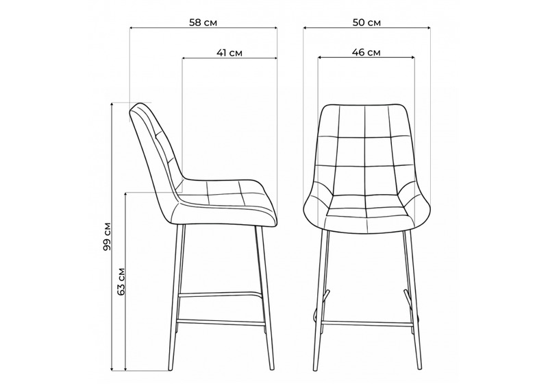 Барный стул, Челси 360 бежевый (zd 210) / черный np