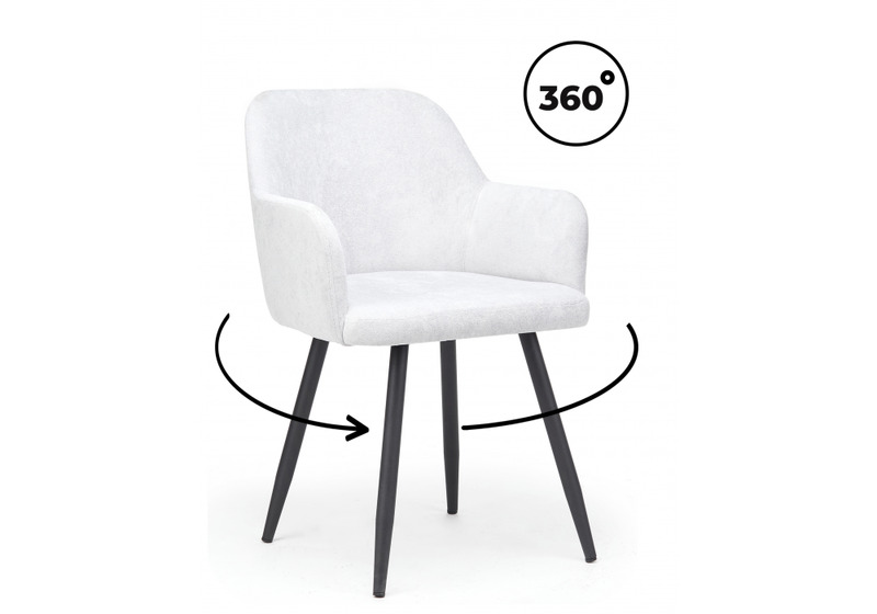 Стул на металлокаркасе, Инфини 360 светло-серый (ocean 021) / черный