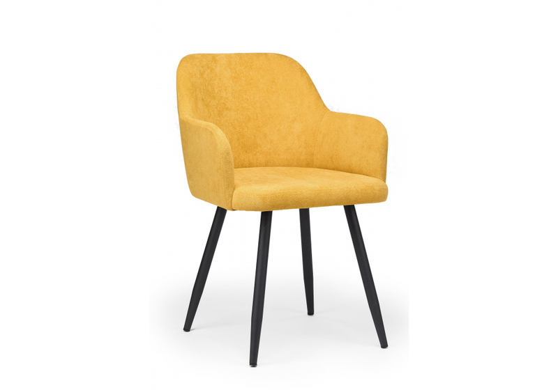 Стул на металлокаркасе, Инфини 360 горчичный (ocean 016) / черный