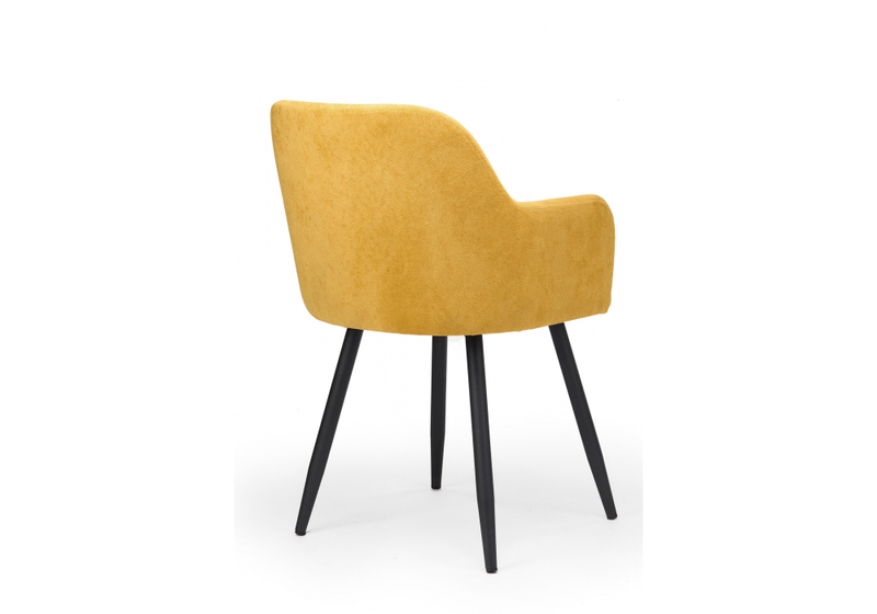 Стул на металлокаркасе, Инфини 360 горчичный (ocean 016) / черный