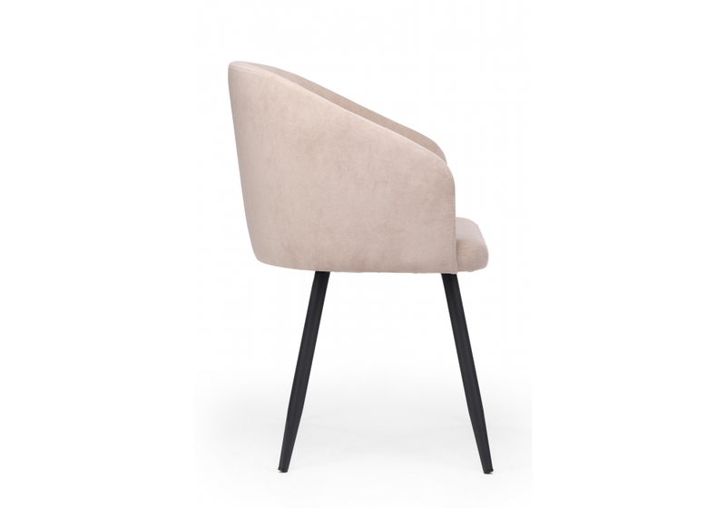 Стул на металлокаркасе, Монер 360 латте (glory 10) / черный