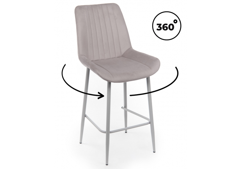 Барный стул, Седа 360 латте (zd 290) / серый np