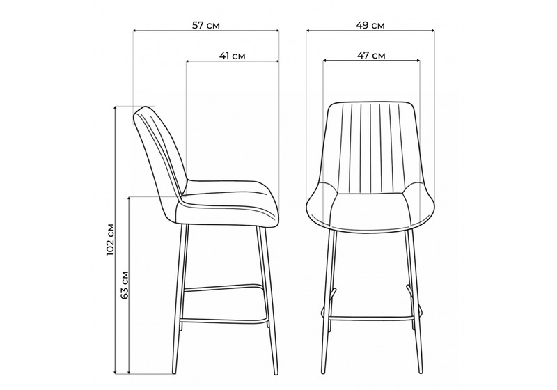 Барный стул, Седа 360 латте (zd 290) / серый np