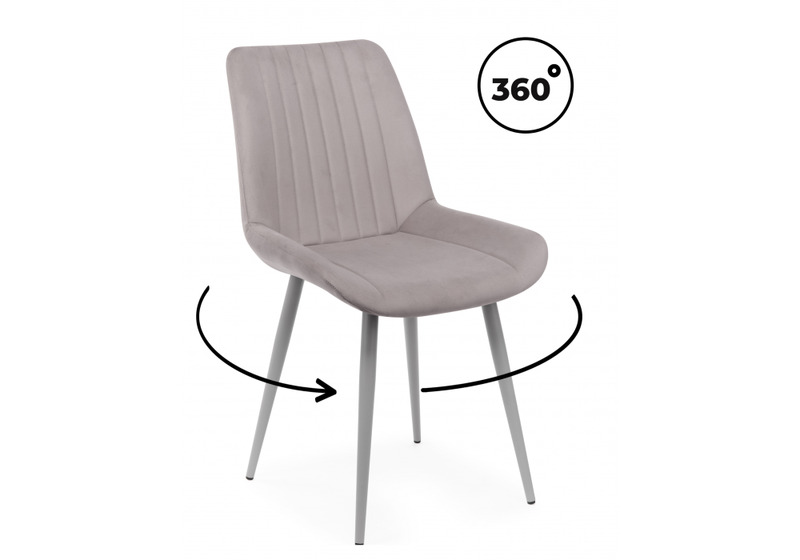 Стул на металлокаркасе, Седа 360 латте (zd 290) / серый np