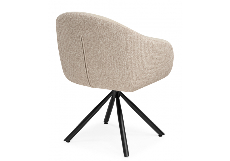 Стул на металлокаркасе, Бартон 1 ткань мадера 3 / черный матовый