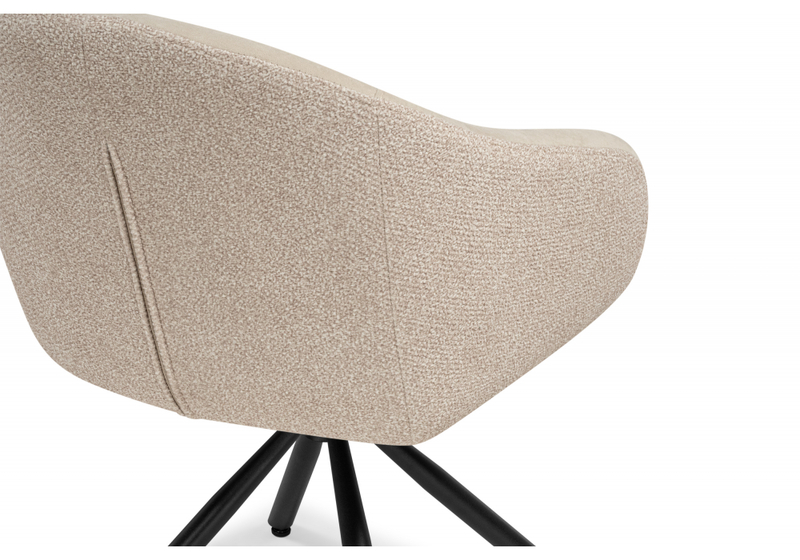 Стул на металлокаркасе, Бартон 1 ткань мадера 3 / черный матовый