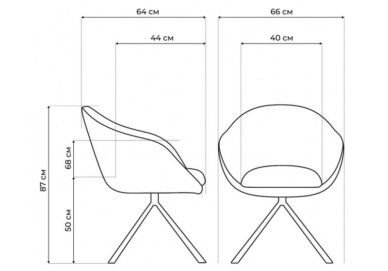Стул на металлокаркасе, Бартон 1 ткань мадера 3 / черный матовый