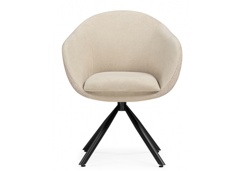 Стул на металлокаркасе, Бартон 1 ткань мадера 3 / черный матовый