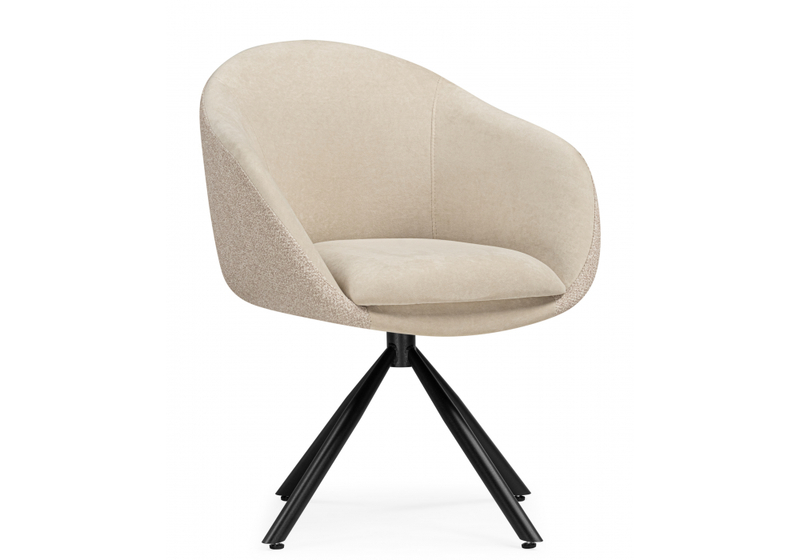 Стул на металлокаркасе, Бартон 1 ткань мадера 3 / черный матовый