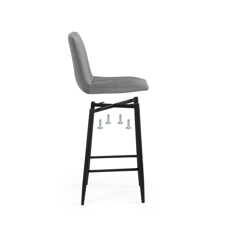 Барный стул, Дани темно-серый / черный