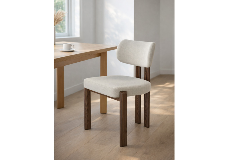 Стул на металлокаркасе, Bandi бежевый / орех