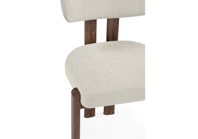 Стул на металлокаркасе, Bandi бежевый / орех