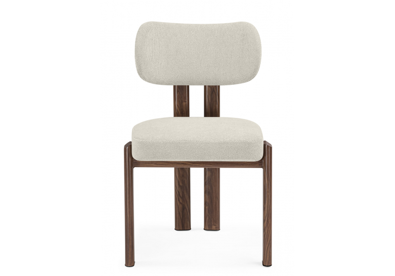 Стул на металлокаркасе, Bandi бежевый / орех