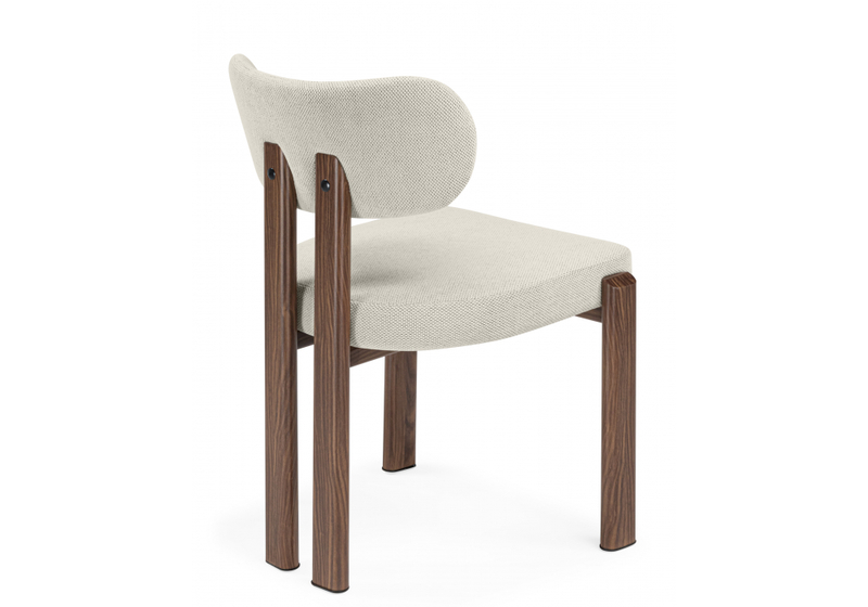 Стул на металлокаркасе, Bandi бежевый / орех