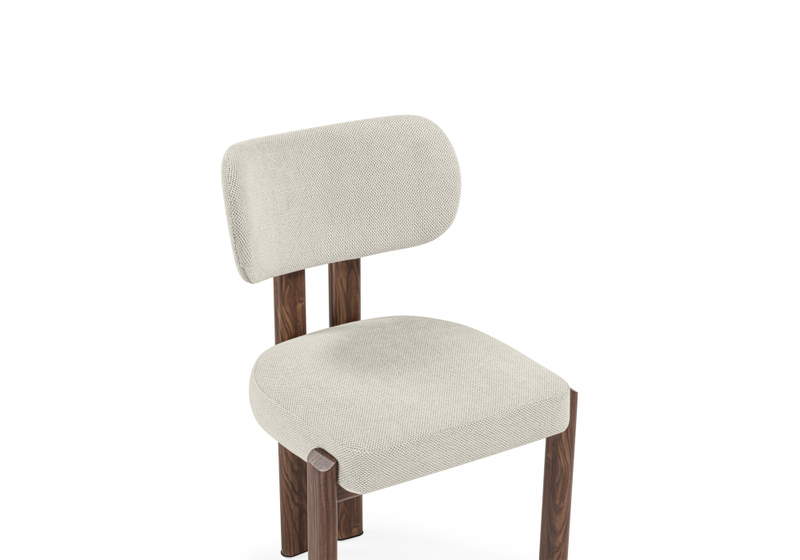 Стул на металлокаркасе, Bandi бежевый / орех