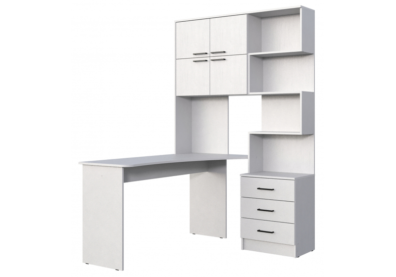 Компьютерный стол, Эльброни левый белый
