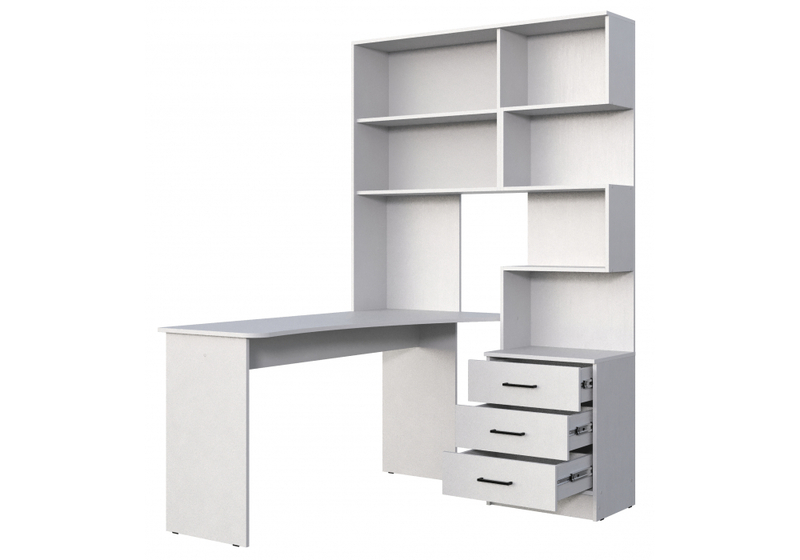 Компьютерный стол, Эльброни левый белый