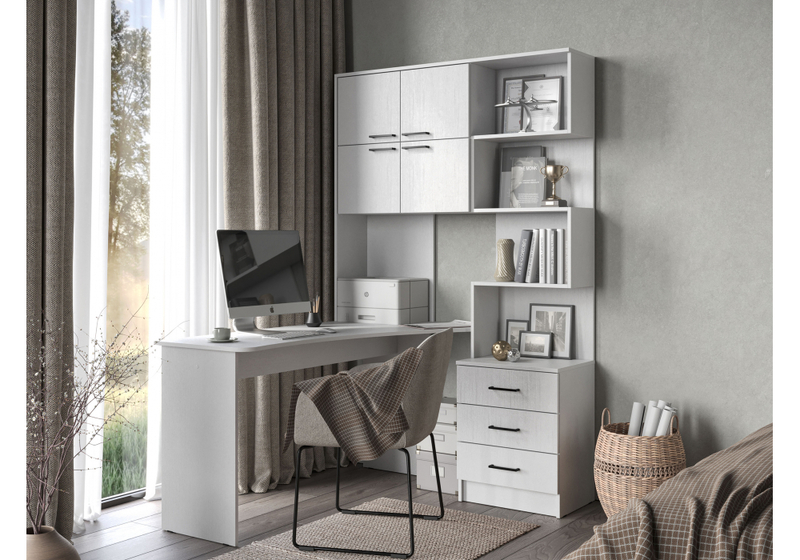 Компьютерный стол, Эльброни левый белый