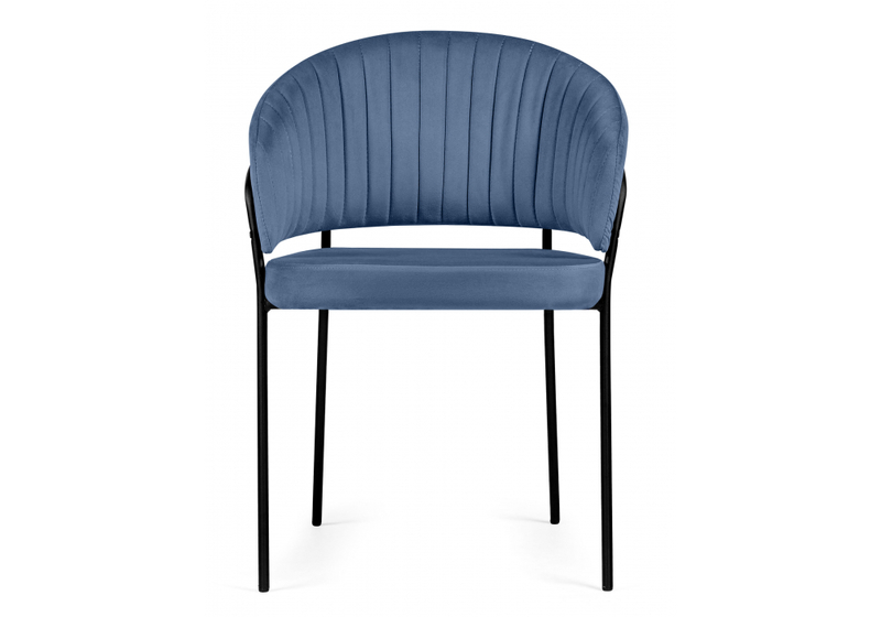 Стул на металлокаркасе, Лео синий Brendy Classic Blue 08 / черный