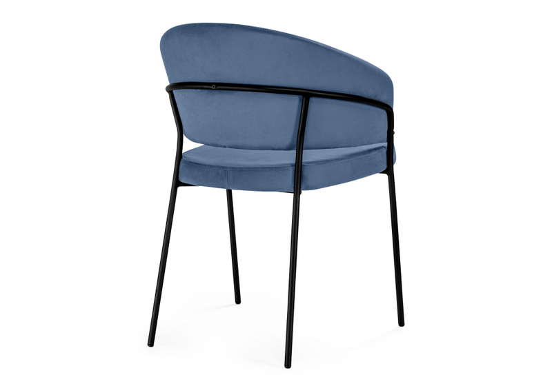 Стул на металлокаркасе, Лео синий Brendy Classic Blue 08 / черный